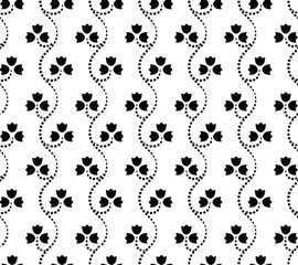 Seamless pattern with shamrock