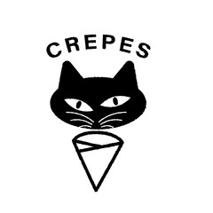 猫が特徴のクレープショップをイメージしたイラストレーションです。