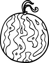 line drawing cartoon melon