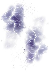 Two lightning bolts in the air, perfect for weather or energy concepts