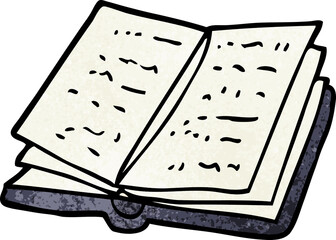 cartoon doodle open book