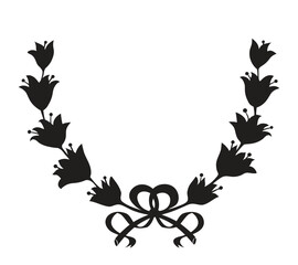 Laurel wreath with a bow