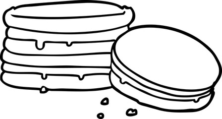line drawing of a biscuit
