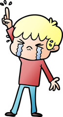 cartoon boy crying