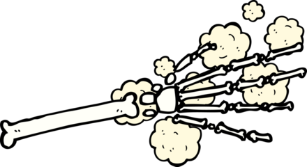 cartoon skeleton hand