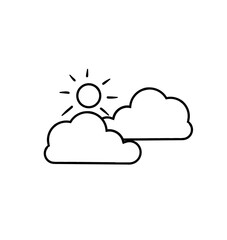 weather icon sun and clouds 