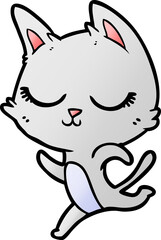 calm cartoon cat