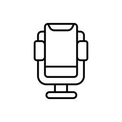 Phone holder outline icons, minimalist vector illustration ,simple transparent graphic element .Isolated on white background