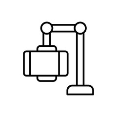 Obraz premium Phone holder outline icons, minimalist vector illustration ,simple transparent graphic element .Isolated on white background