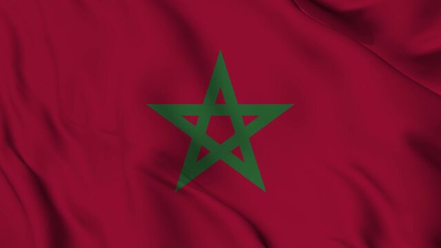 Morocco flag waving