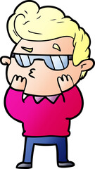 cartoon cool guy