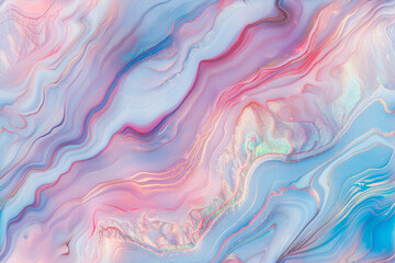 Pearl Oyster Abalone Marble Abstract Wave Cute Seamless 