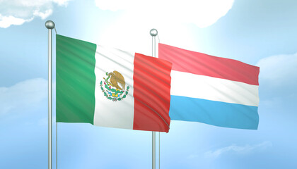 Mexico and Luxembourg Flag Together A Concept of Relations