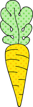 comic book style quirky cartoon carrot