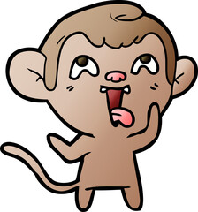 crazy cartoon monkey