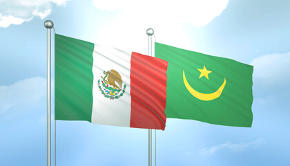 Mexico and Mauritania Flag Together A Concept of Relations