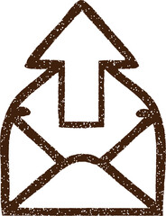 Sent Mail Charcoal Drawing