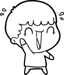 laughing cartoon man