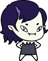 cartoon friendly vampire girl