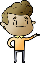 happy cartoon man