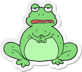 Fototapeta premium sticker of a cartoon frog