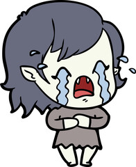 cartoon crying vampire girl