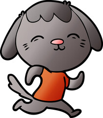 happy cartoon dog running