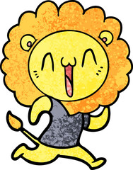 happy cartoon lion