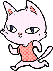 cartoon cat running