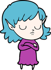 cartoon elf girl