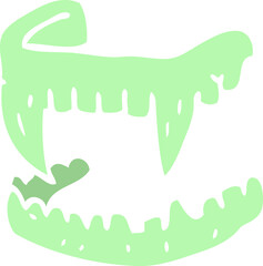 cartoon doodle vampire fangs