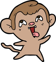 crazy cartoon monkey