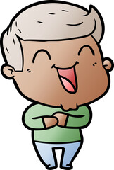 Fototapeta premium cartoon man laughing