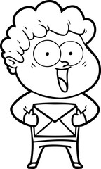 cartoon happy man