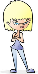Fototapeta premium cartoon angry woman
