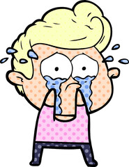 cartoon crying man