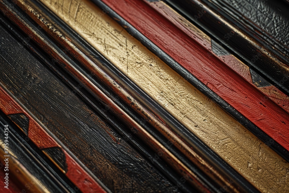 Poster a close-up view of a bunch of wooden boards. suitable for backgrounds or textures