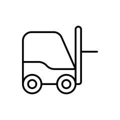 Forklift outline icons, minimalist vector illustration ,simple transparent graphic element .Isolated on white background