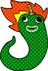 cartoon doodle hot chilly