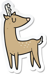 sticker of a cartoon deer