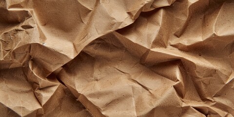 Detailed close-up of textured brown paper. Suitable for backgrounds or design projects