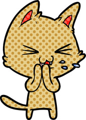 cartoon cat hissing