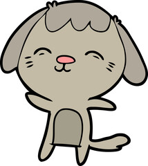 happy cartoon dog