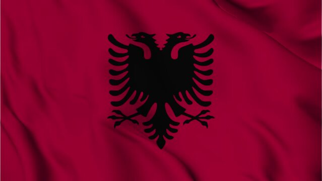 Albania waving flag