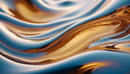 abstract silver and gold background with waves create with ai