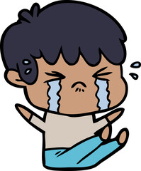 cartoon boy crying