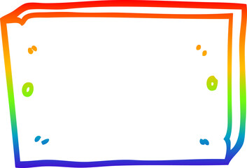 rainbow gradient line drawing of a cartoon sign - obrazy, fototapety, plakaty