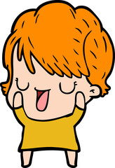 cartoon woman talking