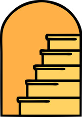 tattoo in traditional style of a doorway to steps