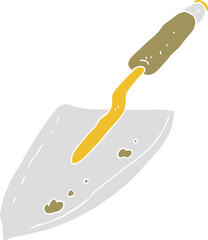 flat color illustration of garden trowel